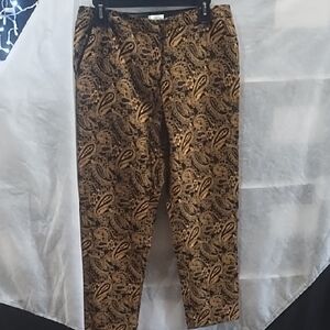 Paisley Print Men's Chinos in Brown
